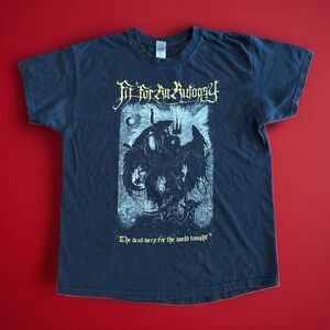 Fit for an Autopsy Deathcore Band TShirt Black Size Large Good Used Condition